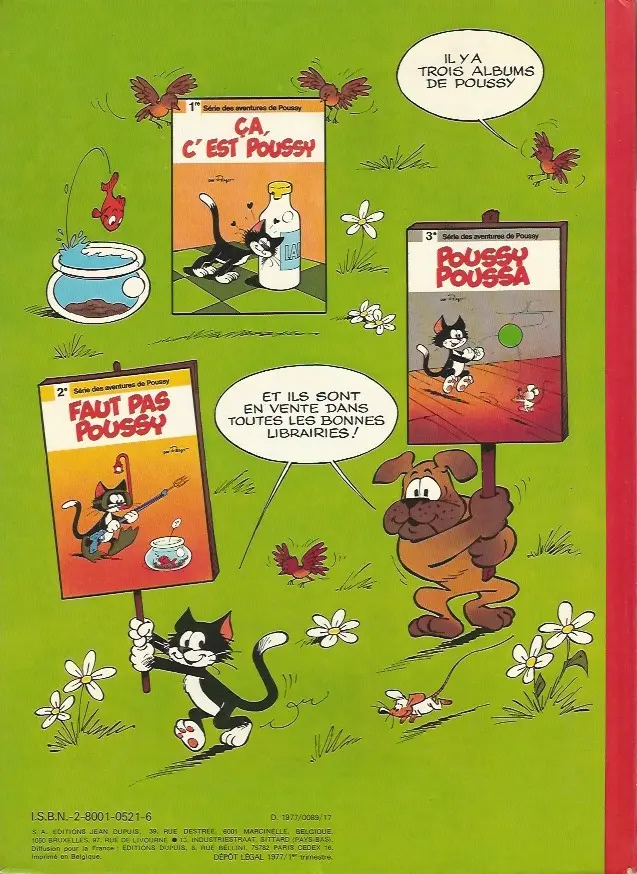 Verso de l'album Poussy Tome 2 Faut pas Poussy