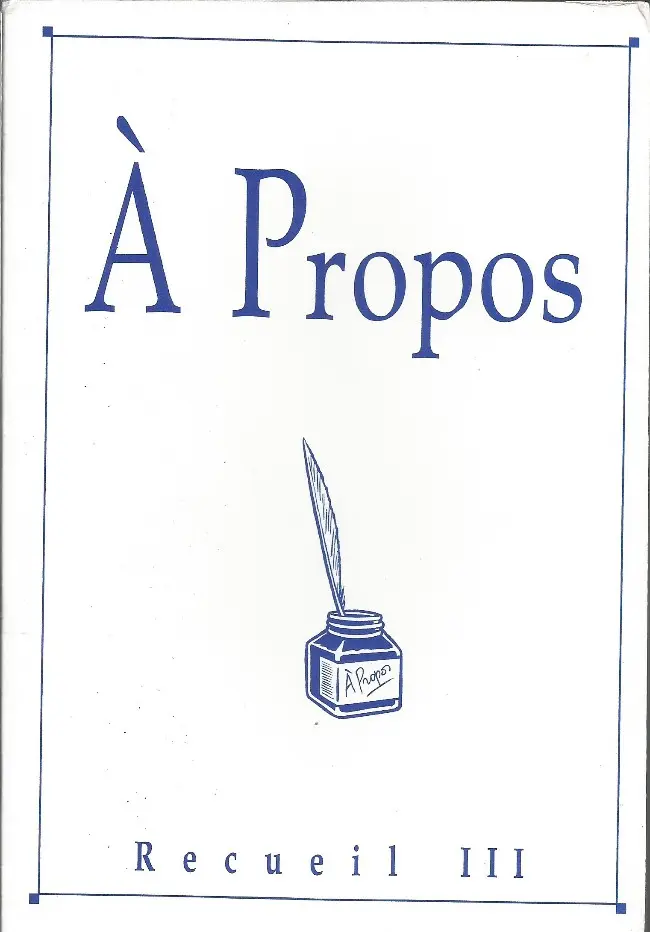 Couverture de l'album À Propos Recueil III
