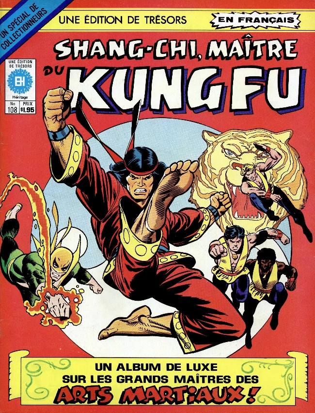 Couverture de l'album Les Mains de Shang-Chi, maître du Kung-Fu Les poings féroces du Kung Fu