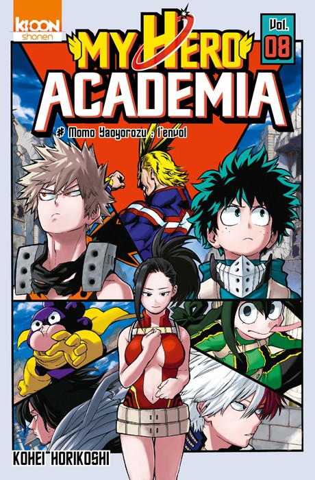 Couverture de l'album My Hero Academia Vol. 08 Momo Yaoyorozu : l'envol