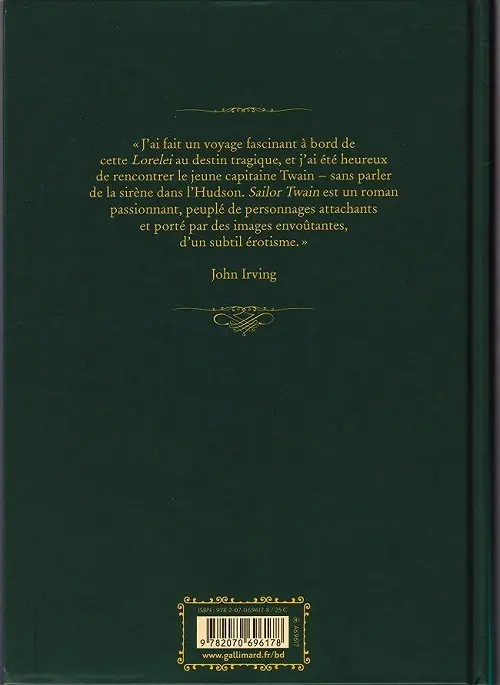 Verso de l'album Sailor Twain ou la sirène dans l'Hudson