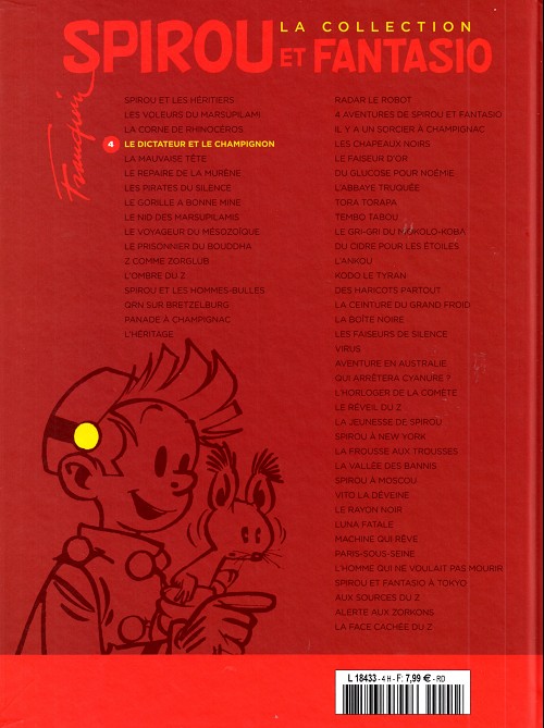 Verso de l'album Spirou et Fantasio La collection Tome 4 Le dictateur et le champignon