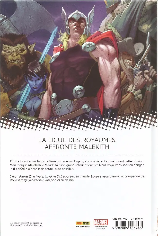 Verso de l'album Thor : Dieu du Tonnerre Tome 3 Le Maudit