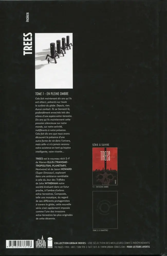Verso de l'album Trees Tome 1 En pleine ombre