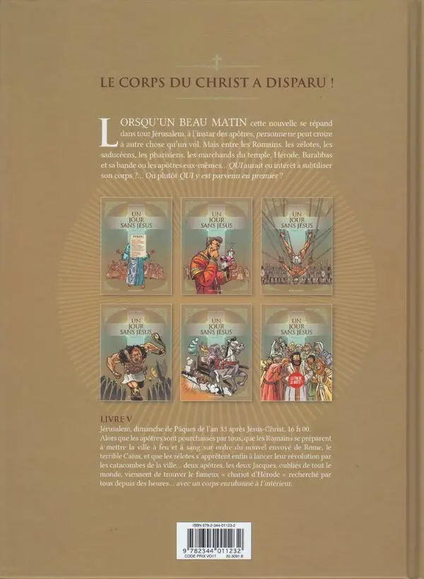 Verso de l'album Un jour sans Jésus Livre V/VI