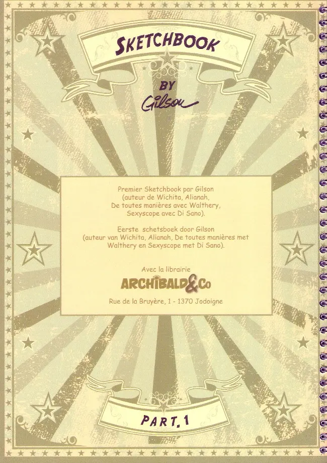 Verso de l'album Sketchbook by Gilson Part. 1