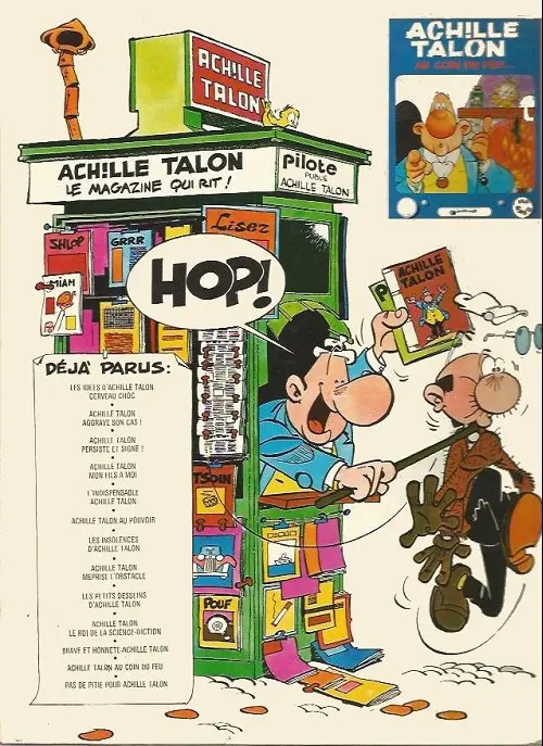 Verso de l'album Achille Talon Tome 1 Les idées d'Achille Talon cerveau-choc !