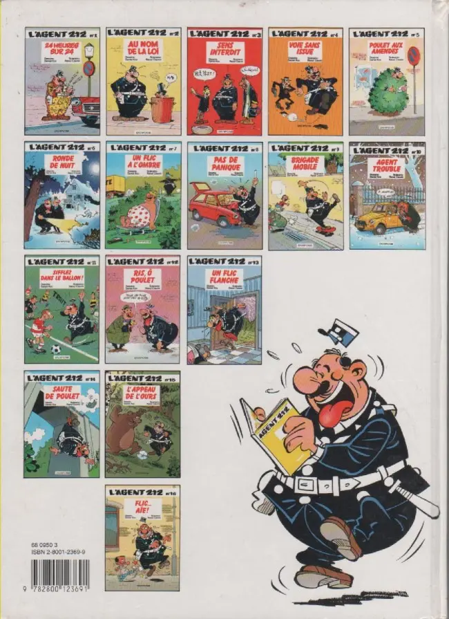 Verso de l'album L'Agent 212 Tome 1 24 heures sur 24