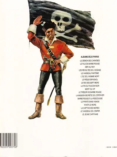 Verso de l'album Barbe-Rouge Tome 9 La fin du Faucon Noir