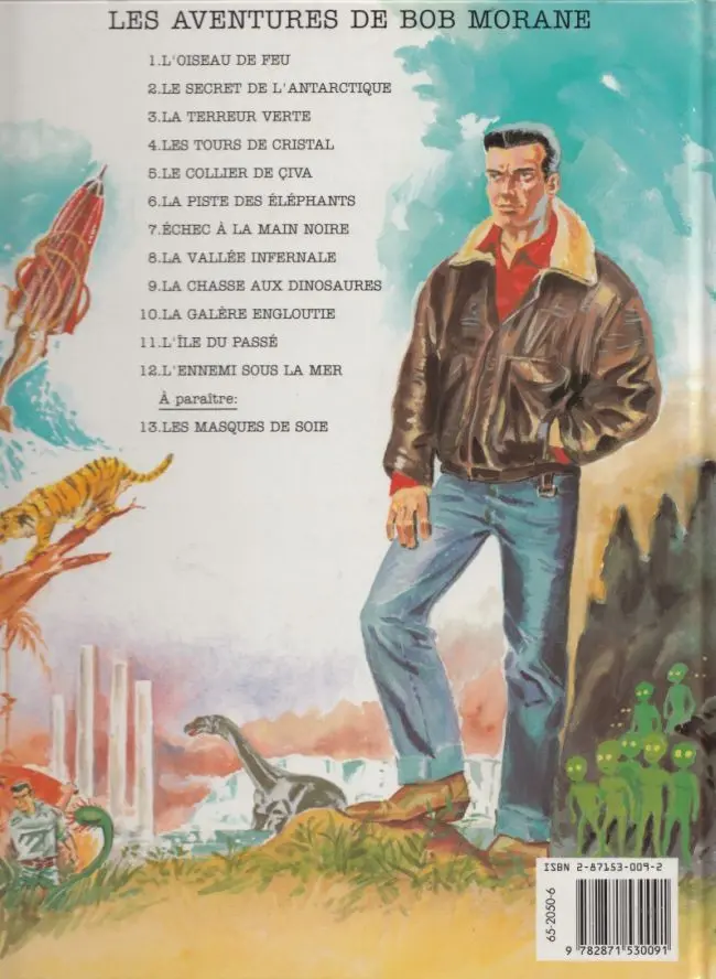 Verso de l'album Bob Morane Lefrancq Tome 1 L'Oiseau de Feu