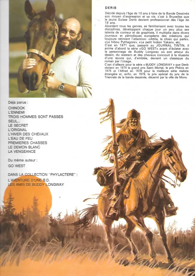 Verso de l'album Buddy Longway Tome 1 Chinook