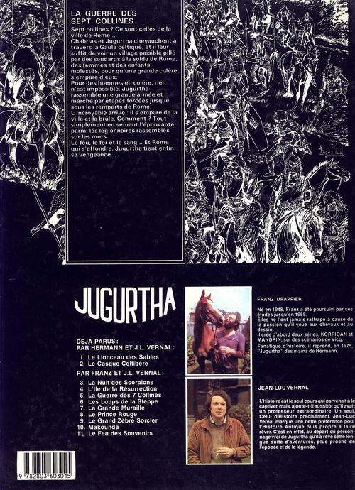 Verso de l'album Jugurtha Tome 5 La guerre des 7 collines