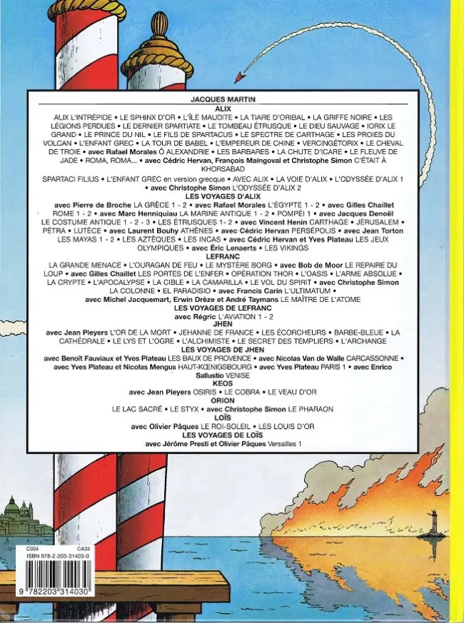 Verso de l'album Lefranc Tome 4 Le repaire du loup