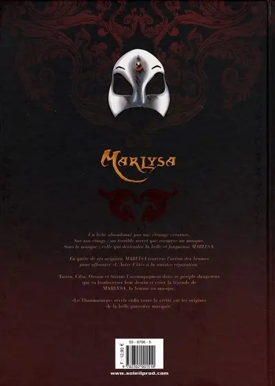 Verso de l'album Marlysa Tome 5 Le thaumaturge