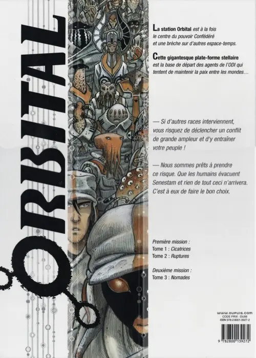 Verso de l'album Orbital Tome 2 Ruptures