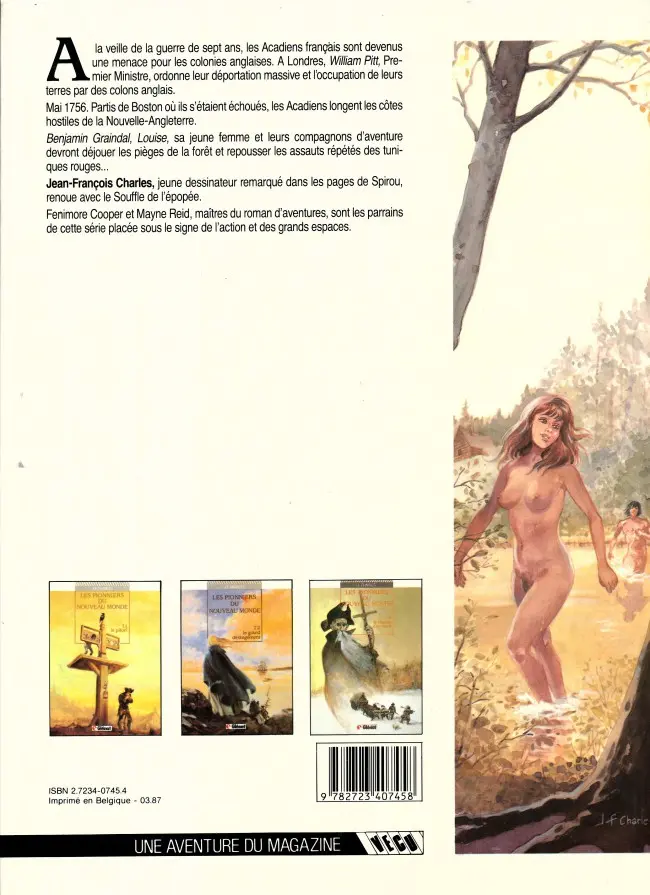 Verso de l'album Les Pionniers du Nouveau Monde Tome 3 Le champ d'en-haut