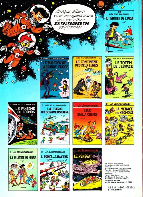 Verso de l'album Le Scrameustache Tome 7 Les galaxiens