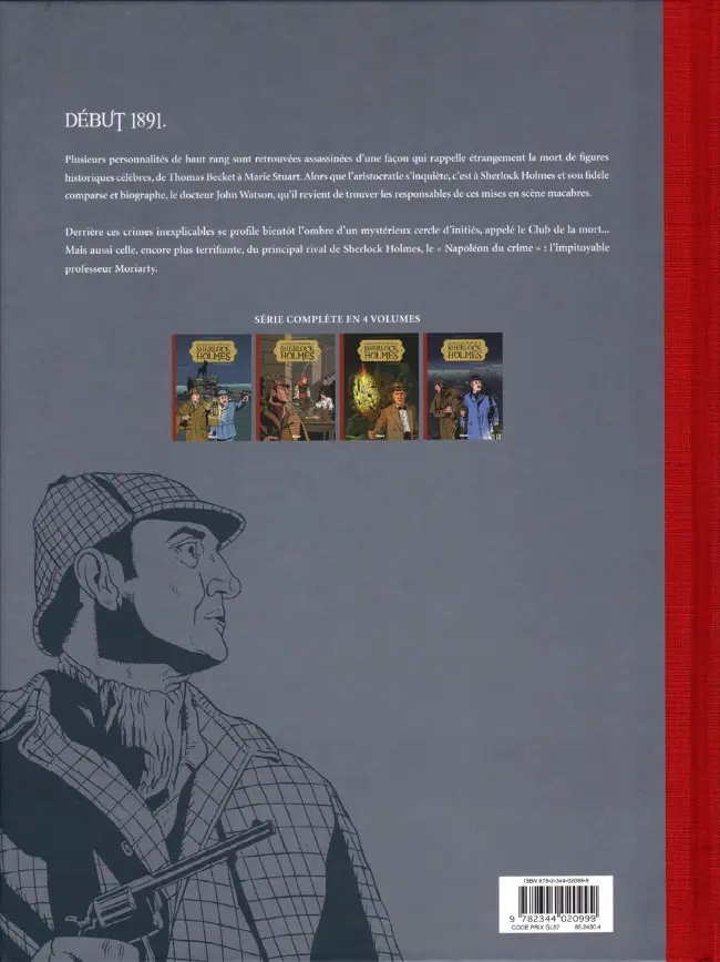 Verso de l'album Les Archives secrètes de Sherlock Holmes Tome 2 Le Club de la mort
