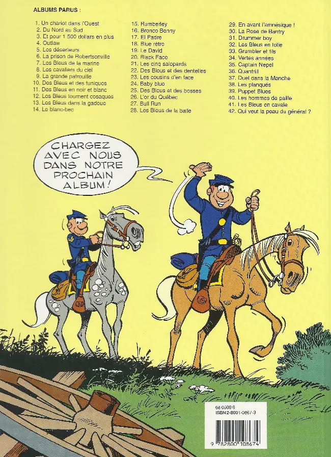 Verso de l'album Les Tuniques Bleues Tome 10 Des bleus et des tuniques