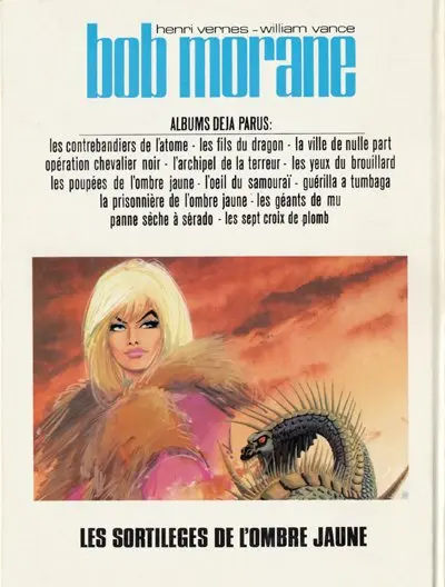 Verso de l'album Bob Morane Tome 23 Les sortilèges de l'ombre jaune