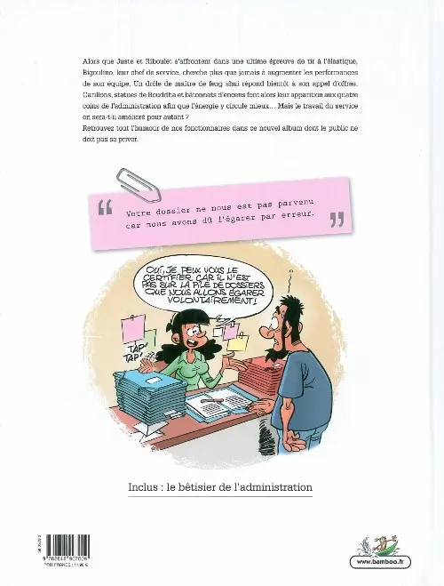 Verso de l'album Les Fonctionnaires Tome 12 Feuilles volantes