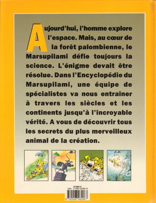 Verso de l'album Marsupilami L'encyclopédie du Marsupilami