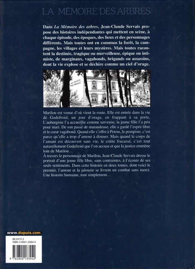 Verso de l'album La Mémoire des arbres Tome 11 Le tempérament de Marilou - Tome 1