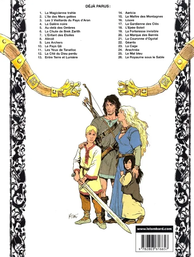Verso de l'album Thorgal Tome 26 Le Royaume sous le Sable