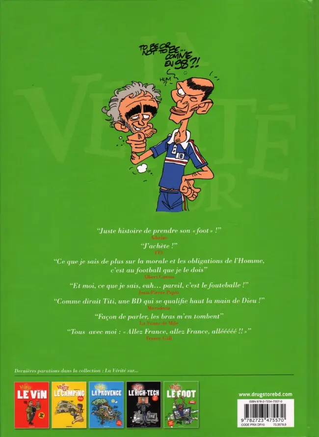 Verso de l'album La Vérité sur... Tome 49 Le foot