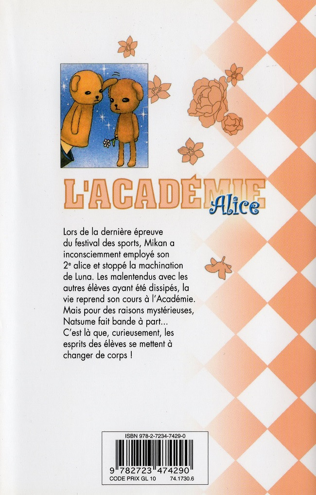 Verso de l'album L'Académie Alice 16