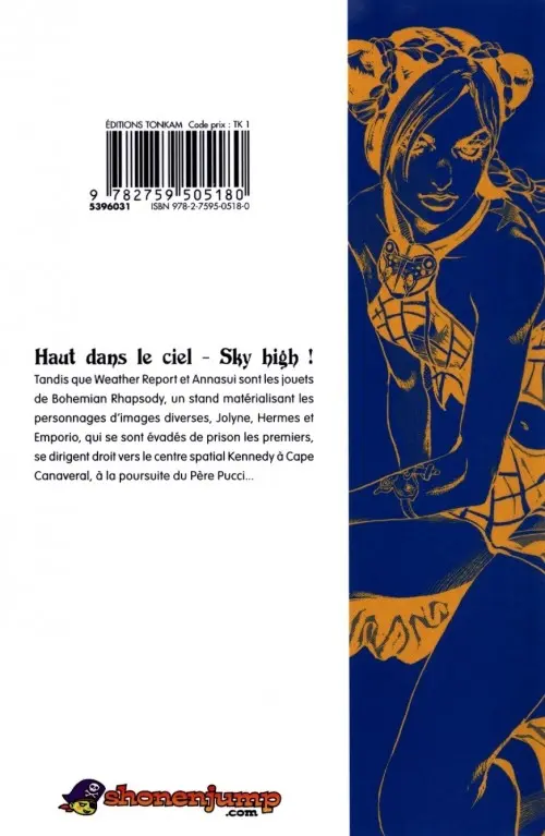 Verso de l'album Jojo's Bizarre Adventure - Stone Ocean 13 Haut dans le ciel - Sky High !