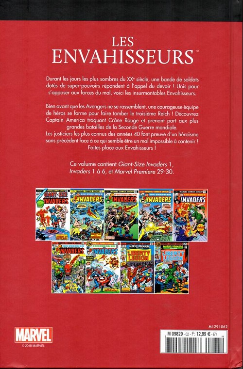 Verso de l'album Le meilleur des Super-Héros Marvel Tome 62 Les envahisseurs