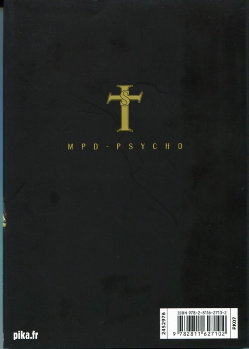 Verso de l'album MPD-Psycho - Le détective schizophrène N° 19