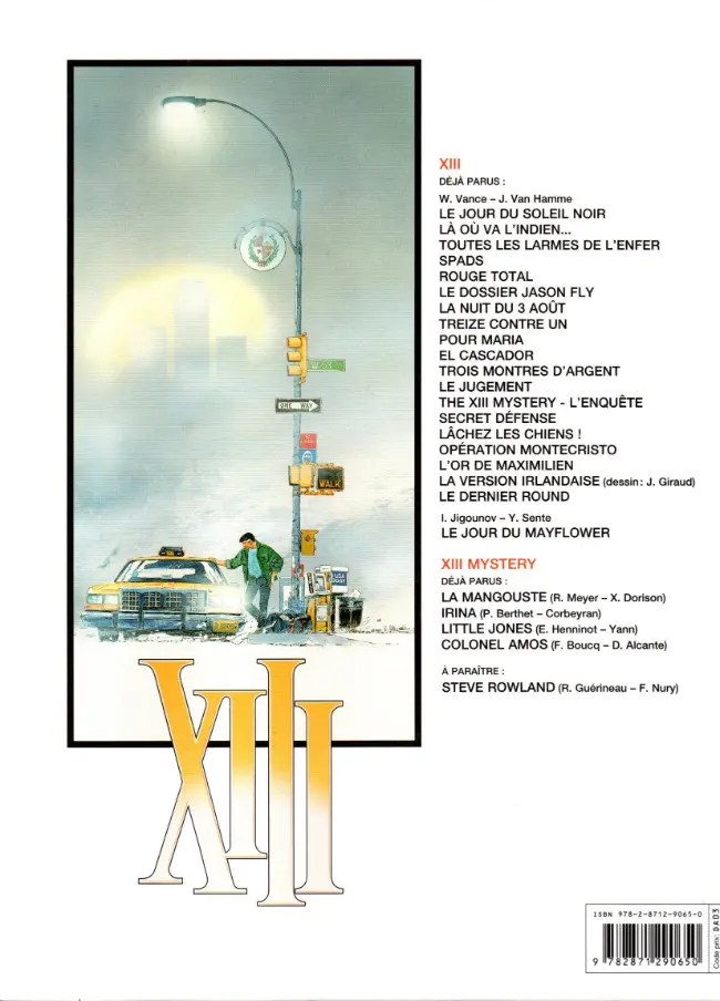 Verso de l'album XIII Tome 8 Treize contre un