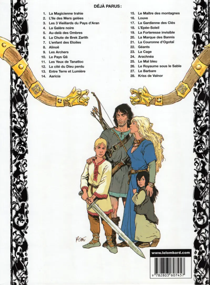 Verso de l'album Thorgal Tome 14 Aaricia