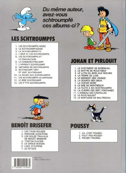 Verso de l'album Johan et Pirlouit Tome 12 Le pays maudit