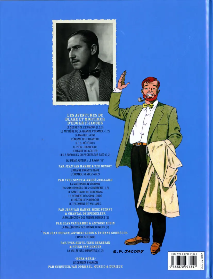 Verso de l'album Avant Blake et Mortimer Tome 1 Le Rayon «U»
