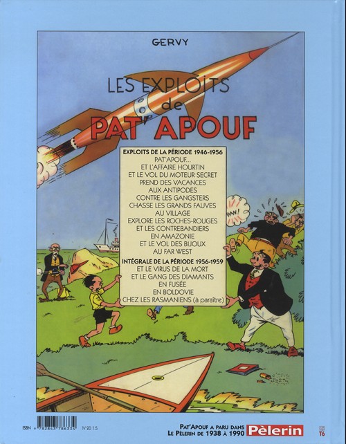 Verso de l'album Pat'Apouf Editions du Triomphe Tome 16 Pat'apouf en boldovie