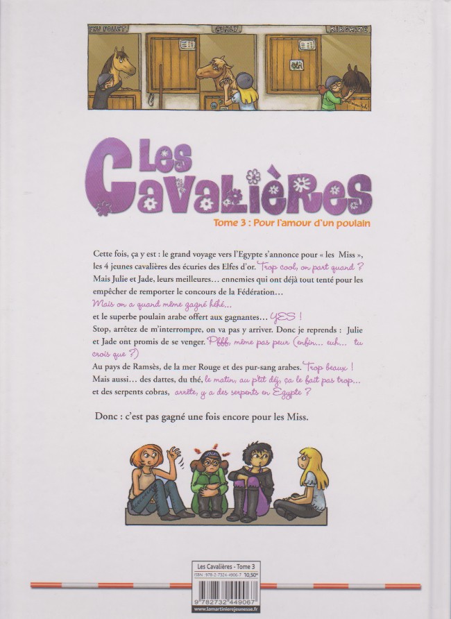 Verso de l'album Les Cavalières Tome 3 Pour l'amour d'un poulain