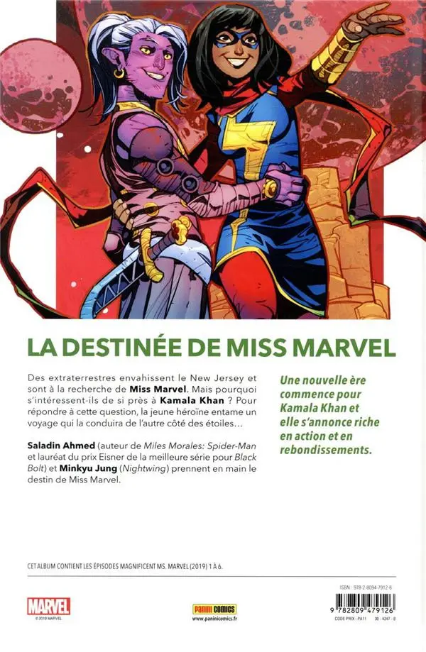 Verso de l'album Magnificent Ms. Marvel Tome 1 La Fabuleuse Miss Marvel