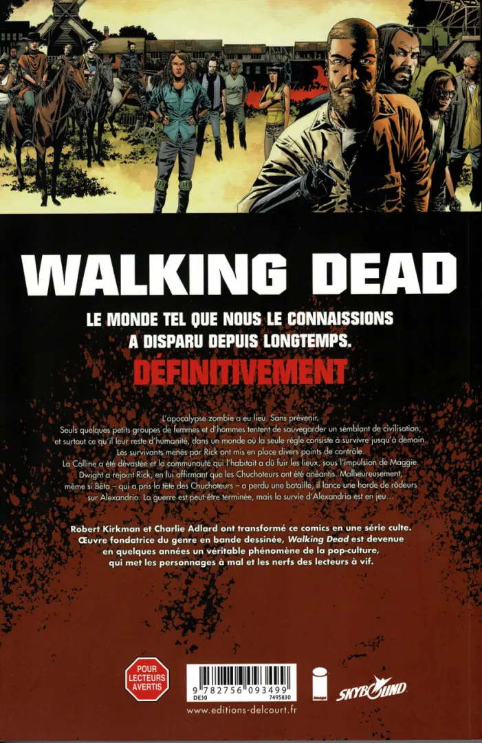 Verso de l'album Walking Dead Tome 28 Vainqueurs
