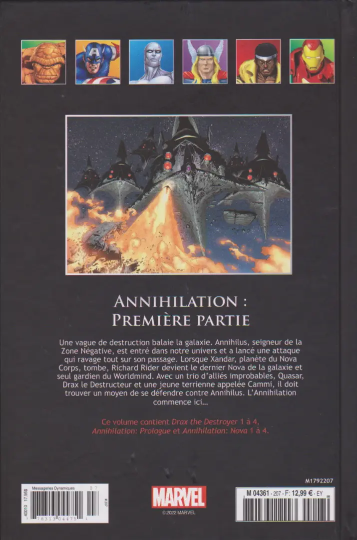 Verso de l'album Marvel Comics - La collection de référence Tome 207 Annihilation : Première Partie