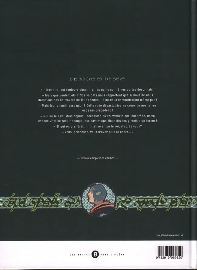 Verso de l'album De Roche & de Sève 1 On ne naît pas elfe noire...