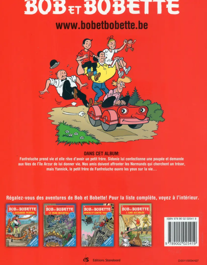 Verso de l'album Bob et Bobette Tome 192 Le Petit Frère de Bretagne