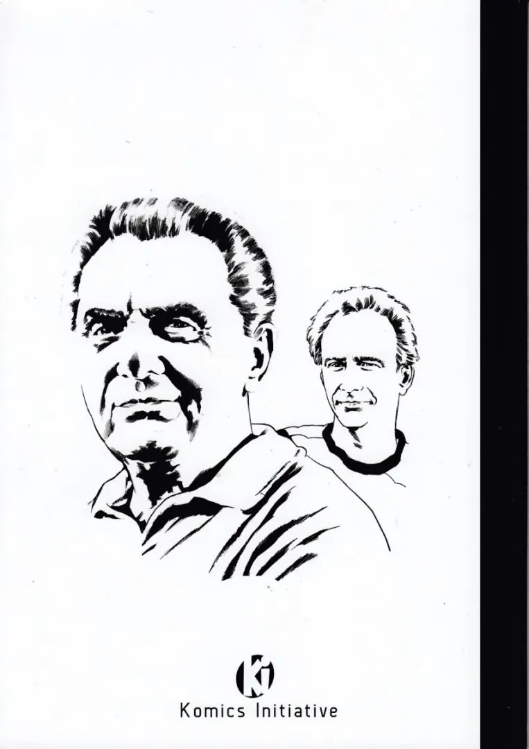 Verso de l'album La dernière interview de Jack Kirby