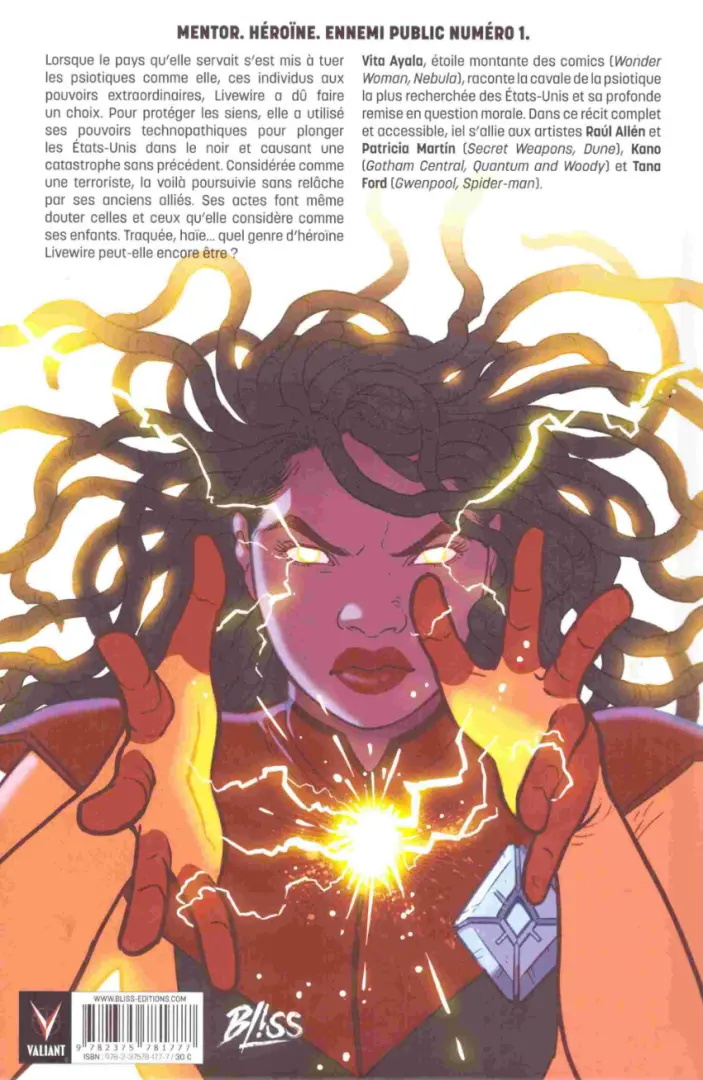 Verso de l'album Livewire