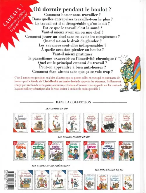 Verso de l'album Le Guide Tome 15 Le guide de l'anti-boulot