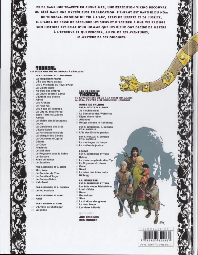 Verso de l'album Thorgal Tome 31 Le Bouclier de Thor