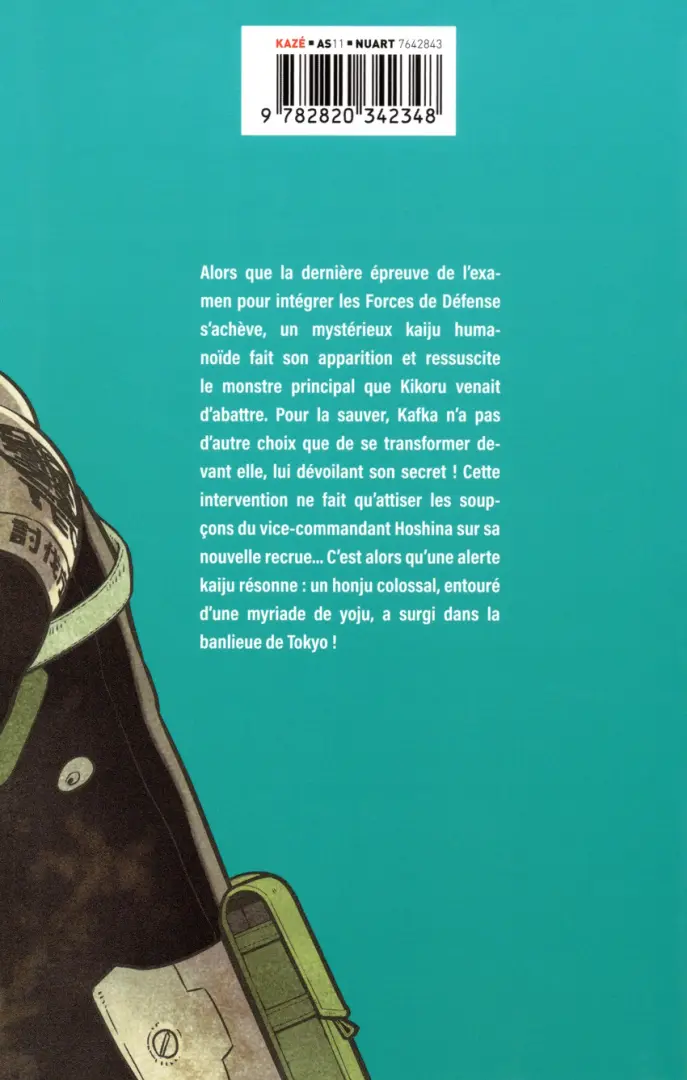 Verso de l'album Kaiju n°8 2