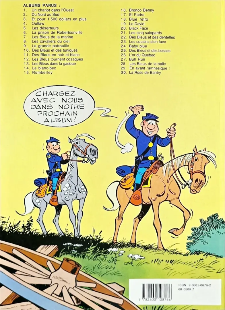 Verso de l'album Les Tuniques Bleues Tome 19 Le David